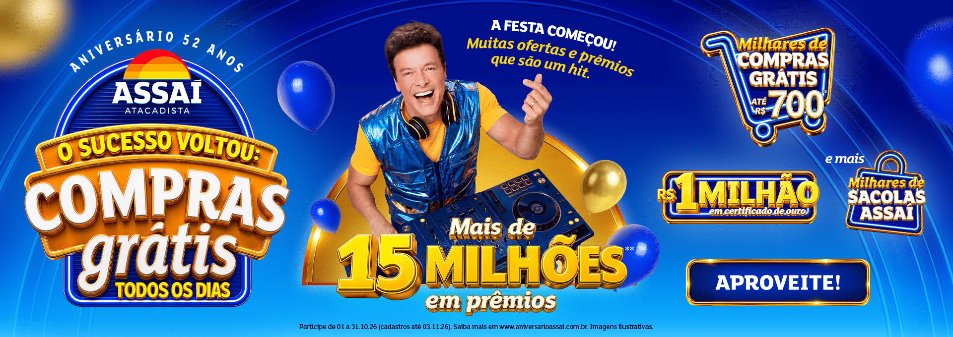 BANNER - ANIVERSÁRIO ASSAÍ - 52 ANOS